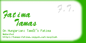 fatima tamas business card